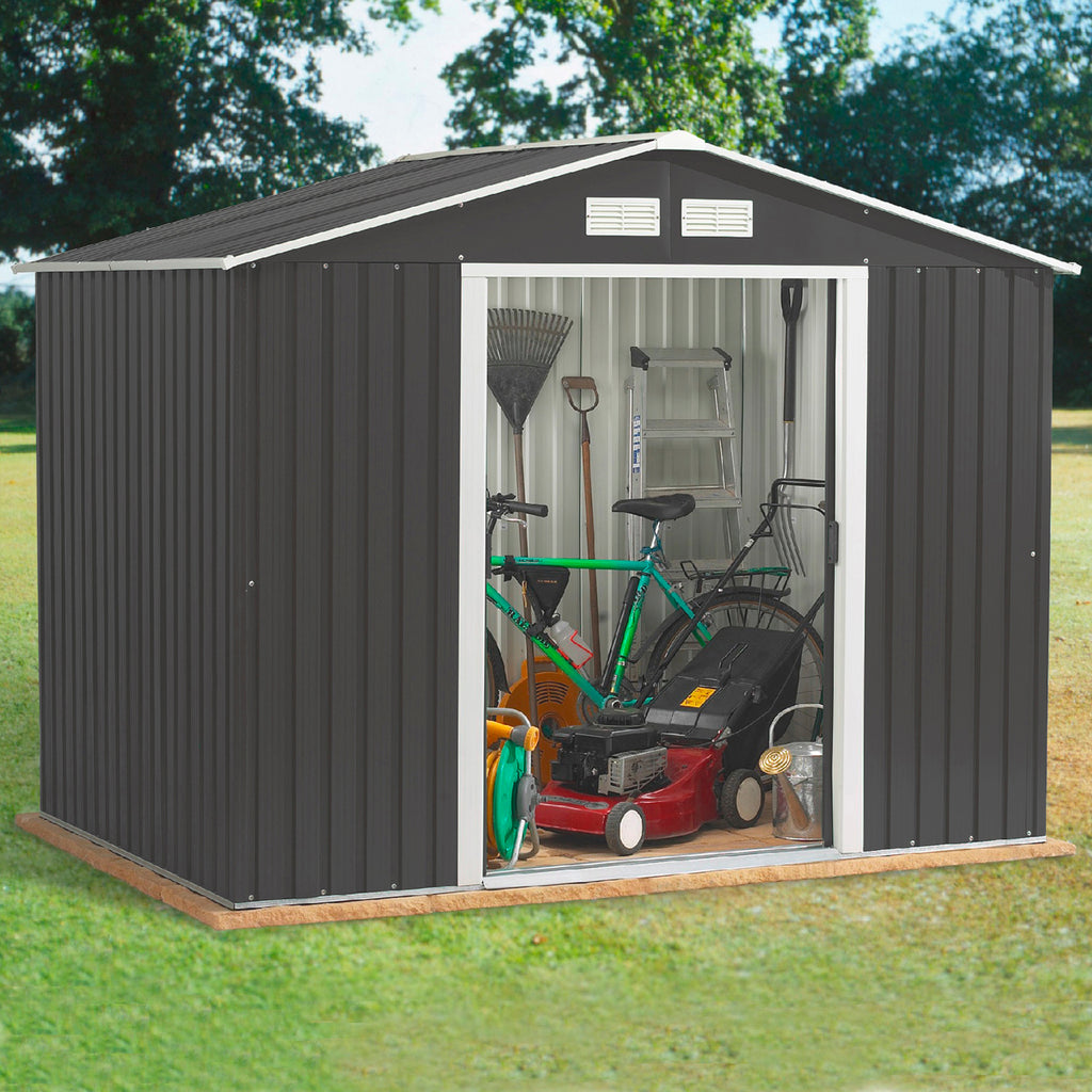 Bodega De Jardín Garage Gris 195x195x125 cm Homeclaf