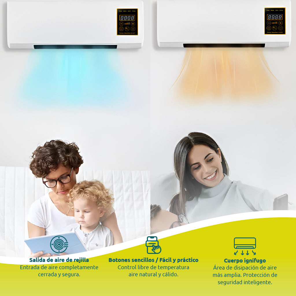 Ventilador Y Secador De Ropa De Pared 2 En 1 Blanco