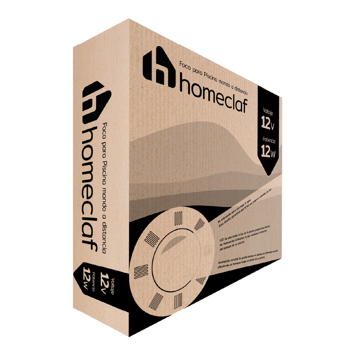 Foco Led Piscina 12w 7 Colores Con Control Remoto Homeclaf