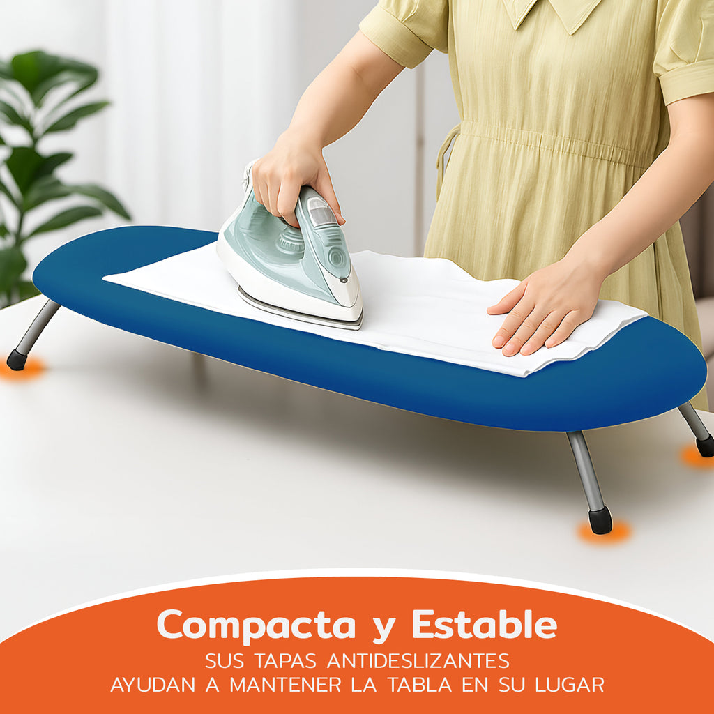 Tabla De Planchar De Mesa Plegable Compacta Y Portátil Azul