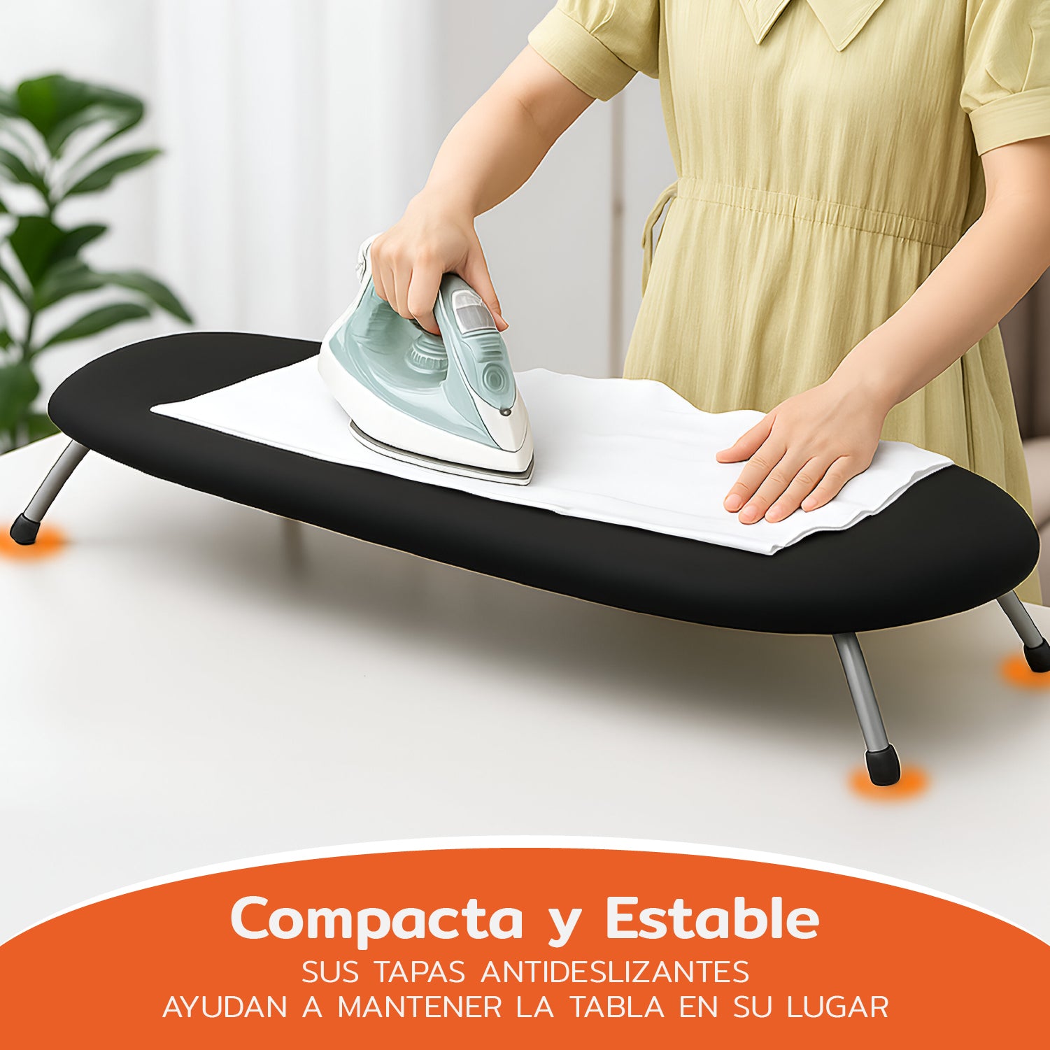 Tabla De Planchar De Mesa Plegable Compacta Y Portátil Negra